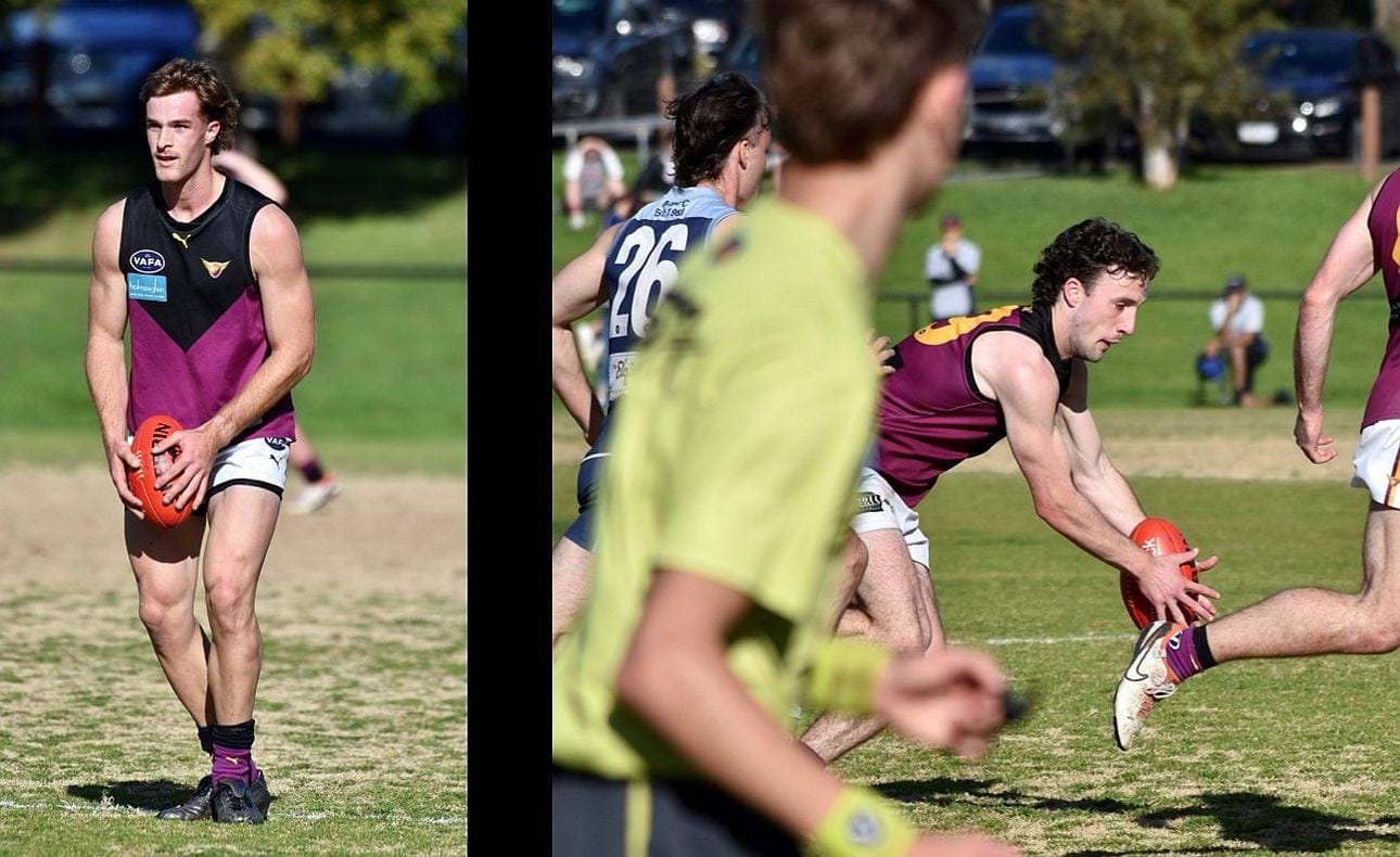 Full-back Hugo Lynch and Tom McPhee