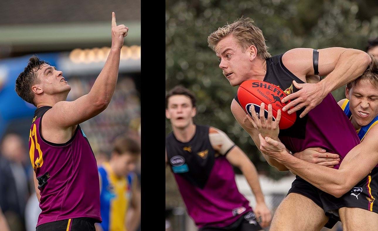 Lachie Treverton's tribute to his team mates' grandmother Gwen Bennett; Mattias Rose still has arms free in the tackle
