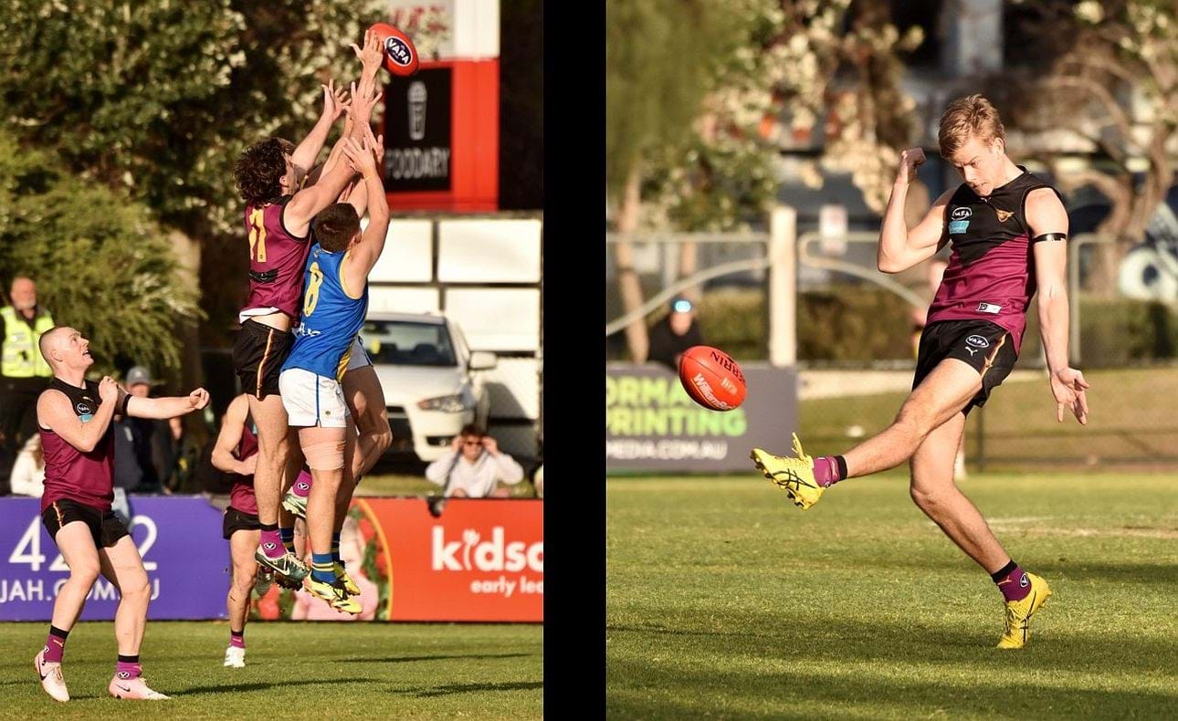 Forward Lachie Vaughan (11) played an important role early in the game and provided relief in the ruck; Mattias Rose completed a fine season with another accomplished display